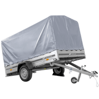 Autotransportanhänger auf Federn 264x150 UNITRAILER GARDEN 265/R KIPP mit H-1100 Rahmen und grauer Plane