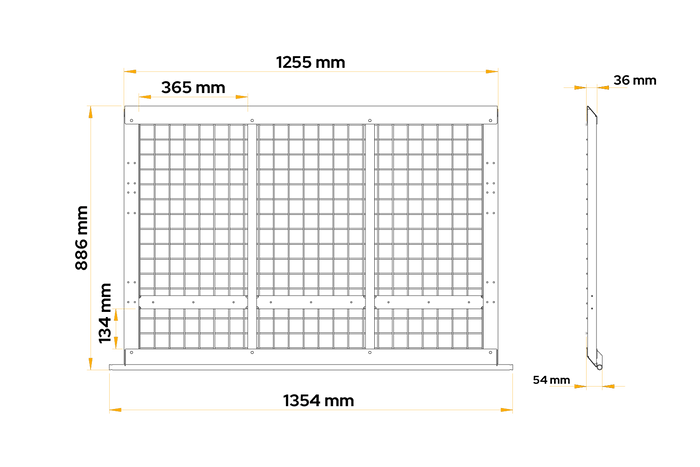 UNITRAILER Gitterrampe für Anhänger 88,6 cm 400 kg