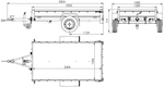 PKW?Anhänger 230x125 UNITRAILER GARDEN 230 KIPP mit H-0-Rahmen und blauer Plane