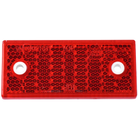 Reflektor rot mit vorgefertigten Montageöffnungen 76x34 mm