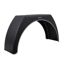 Kotflügel für Anhänger 15-17,5" DOMAR DK3112, flacher Radlauf 950/280 mm mit weißer Zierleiste