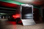 PKW-Anhänger 230x125 UNITRAILER GARDEN 230 KIPP mit Zusatzbordwänden und grauer Hochplane 80 cm