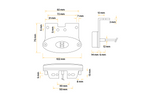 ASPÖCK FLATPOINT II LED Umrissleuchte, orange, universal, mit Halterung