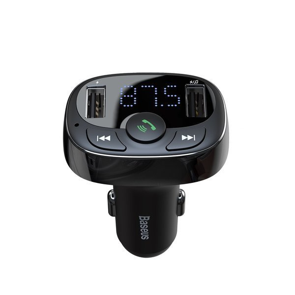 BASEUS T-Typ FM Bluetooth 4.2 FM-Transmitter + Autoladegerät 2x USB 3.4A
