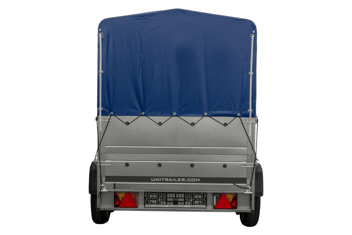 UNITRAILER GARDEN TRAILER 264/2 KIPP Doppelachsanhänger mit Stützrad, zusätzlichen Bordwänden, Spriegel und hoher Plane