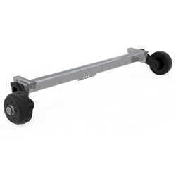 KNOTT VGB13M gebremste Achse für schwere Anhänger und Autotransporter 1350kg 900mm 1350mm 5x112