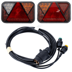 FRISTOM LED Rückleuchten + MANTES Kabelbaum 4,1m 7-PIN