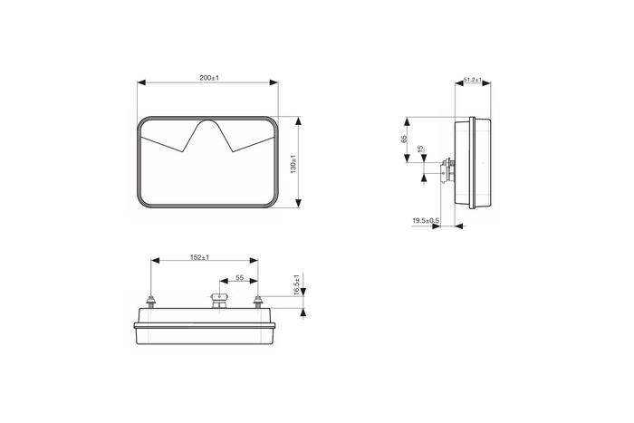 ASPÖCK MULTILED V Rückleuchte Bajonett 8PIN 6 Funktionen rechts