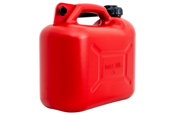 10L HERMON Kunststoffkanister mit Trichter, rot
