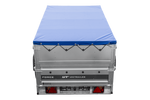 Leichter Anhänger 230x125 UNITRAILER FORCE 230 KIPP mit BIS-Seitenwänden, H-0-Rahmen und blauer Plane