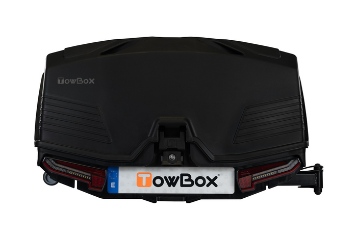 Towbox Camper Alpha schwarz (kurz) - Anhängerkupplungs-Dachbox